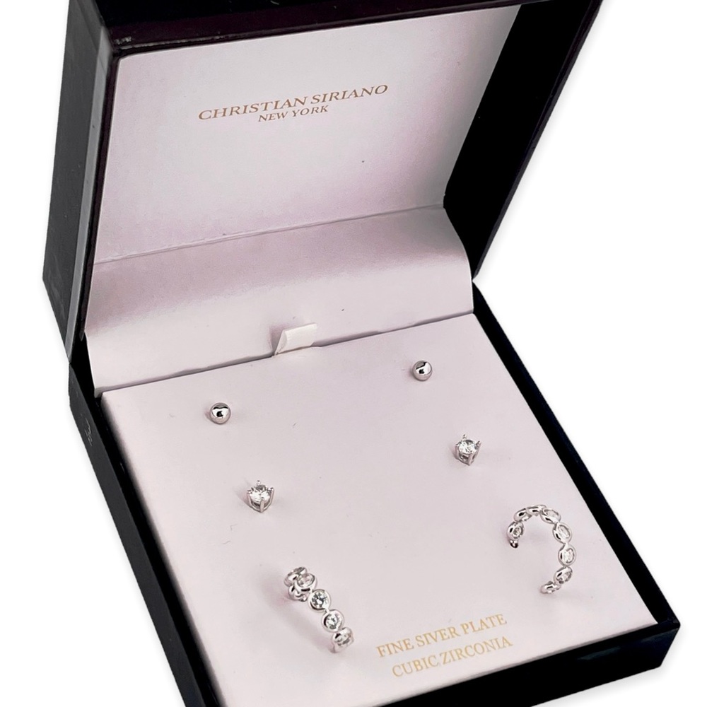 Christian Siriano Boxed Earrings Set with Three Pairs of Earrings